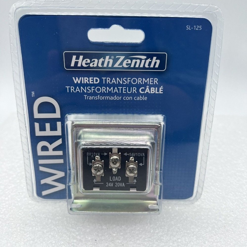 Heath Zenith SL-125-02 Wired Doorbell Chime Transformer 120V 8-16-24VAC New Seal